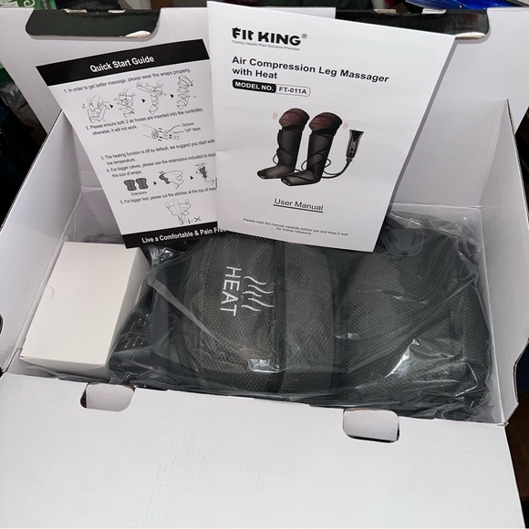 Foot and Leg Massager for Circulation with Knee Heat with Hand-held Controller - Picture 4 of 12